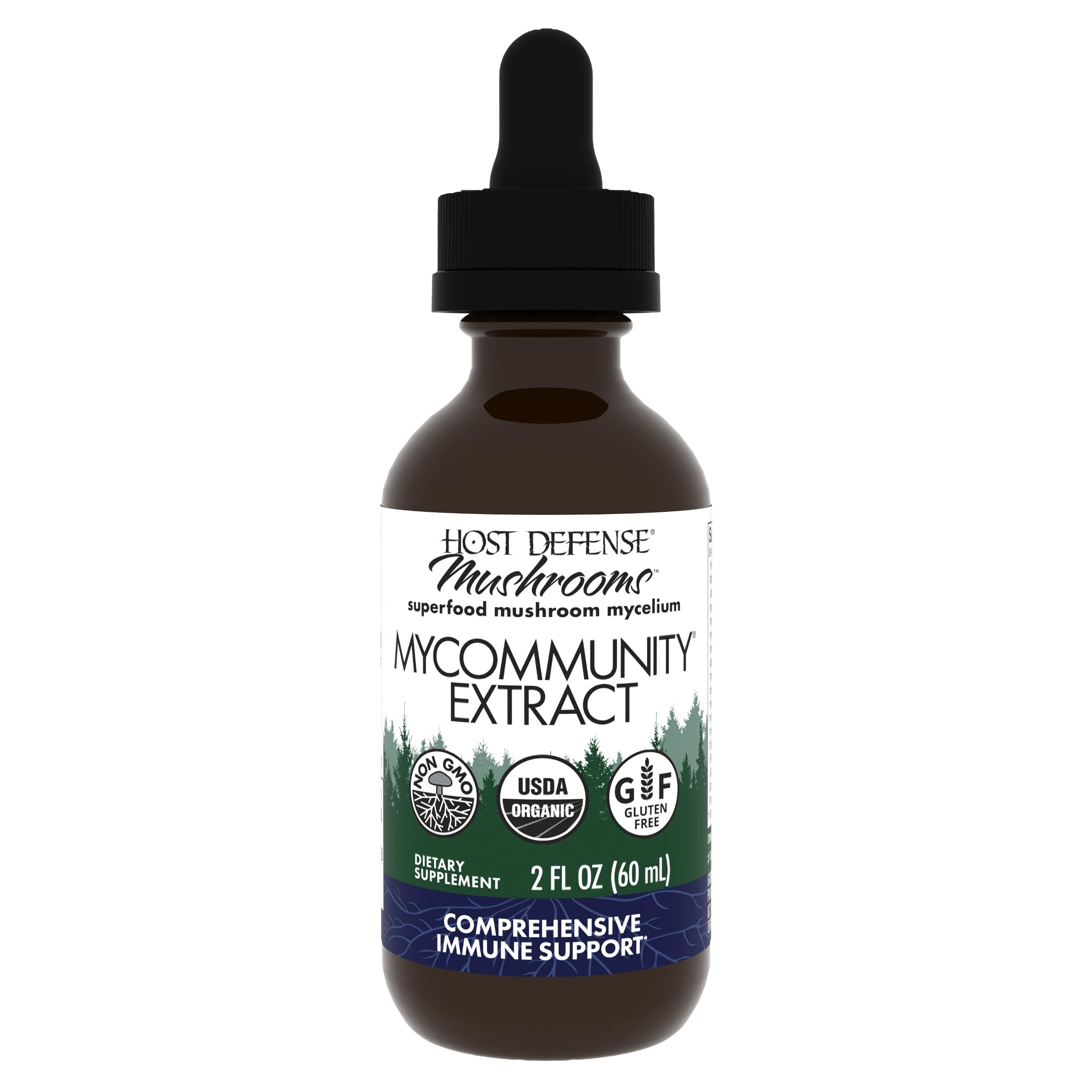 Host Defense MyCommunity Extract - 17-Species Mushroom Blend for Immune Support (2 fl oz)