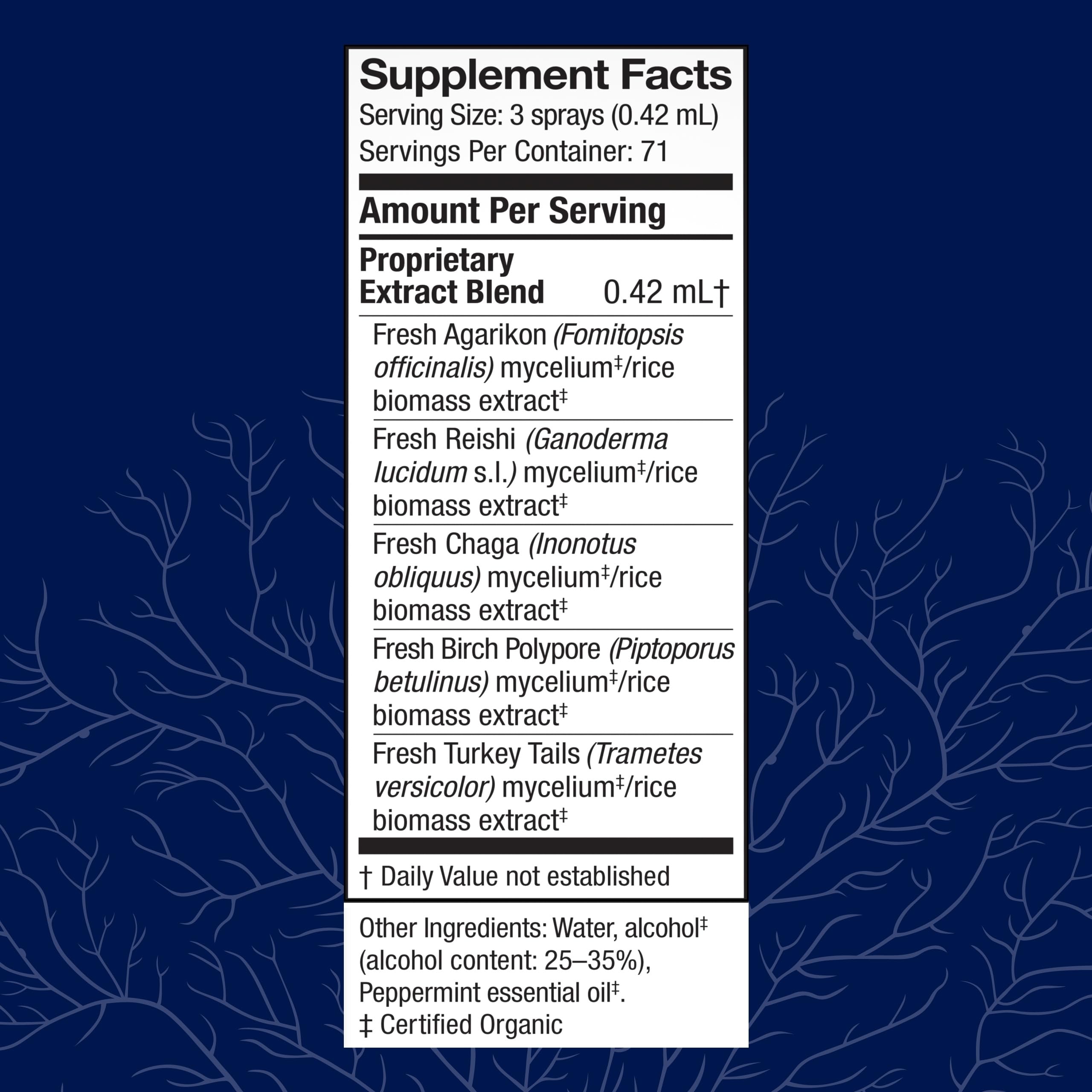 Host Defense MycoShield Throat Spray – Immune Support, Peppermint, 1 fl oz