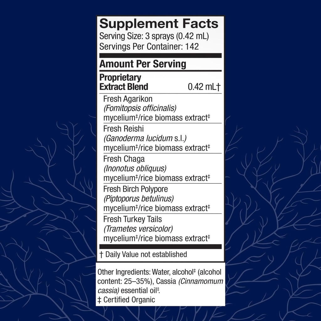 Host Defense MycoShield Throat Spray – Immune Support Mushroom Supplement (Chaga, Reishi, Turkey Tail) – Cinnamon, 2 oz