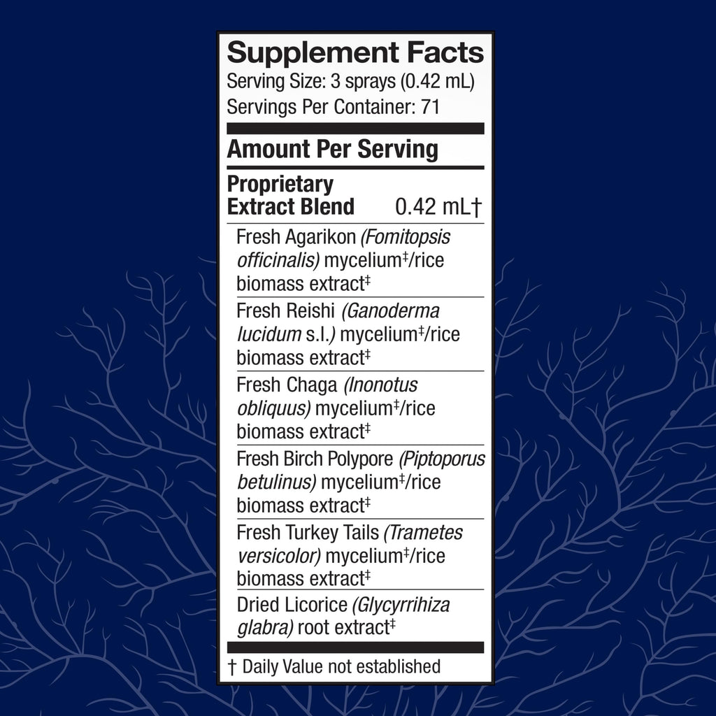 Host Defense MycoShield Throat Spray – Immune Support Mushroom Formula (Chaga, Reishi, Turkey Tail, Licorice Root) 1 oz