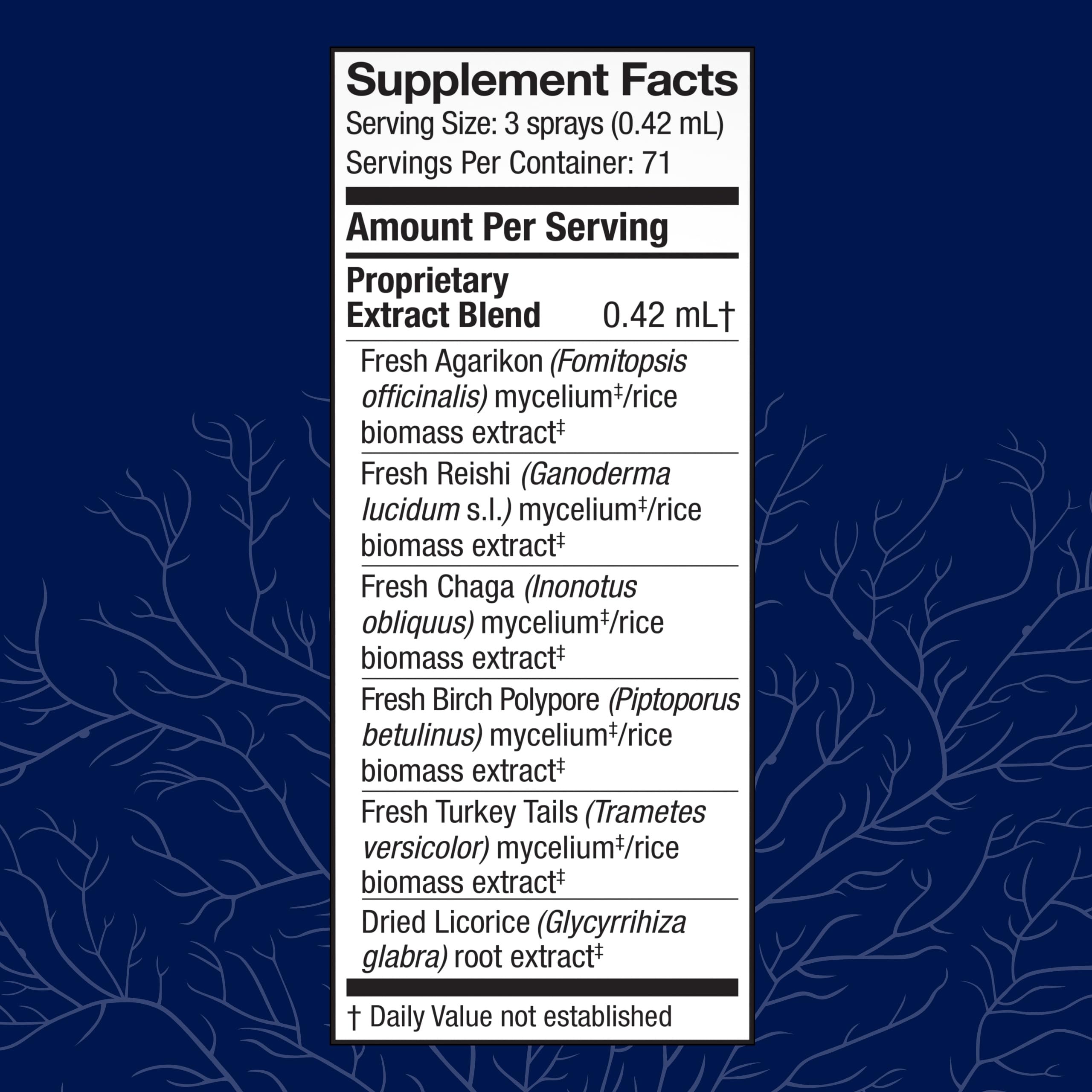 Host Defense MycoShield Throat Spray – Immune Support Mushroom Formula (Chaga, Reishi, Turkey Tail, Licorice Root) 1 oz