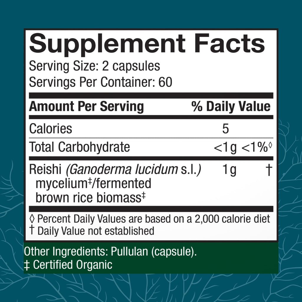 Host Defense Reishi Capsules | Immune & Heart Health Support, Energy & Vitality – 120 Capsules