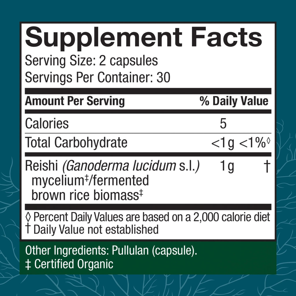 Host Defense Reishi Capsules – Immune & Heart Health Support, Energy & Vitality – 60 Capsules (30 Servings)