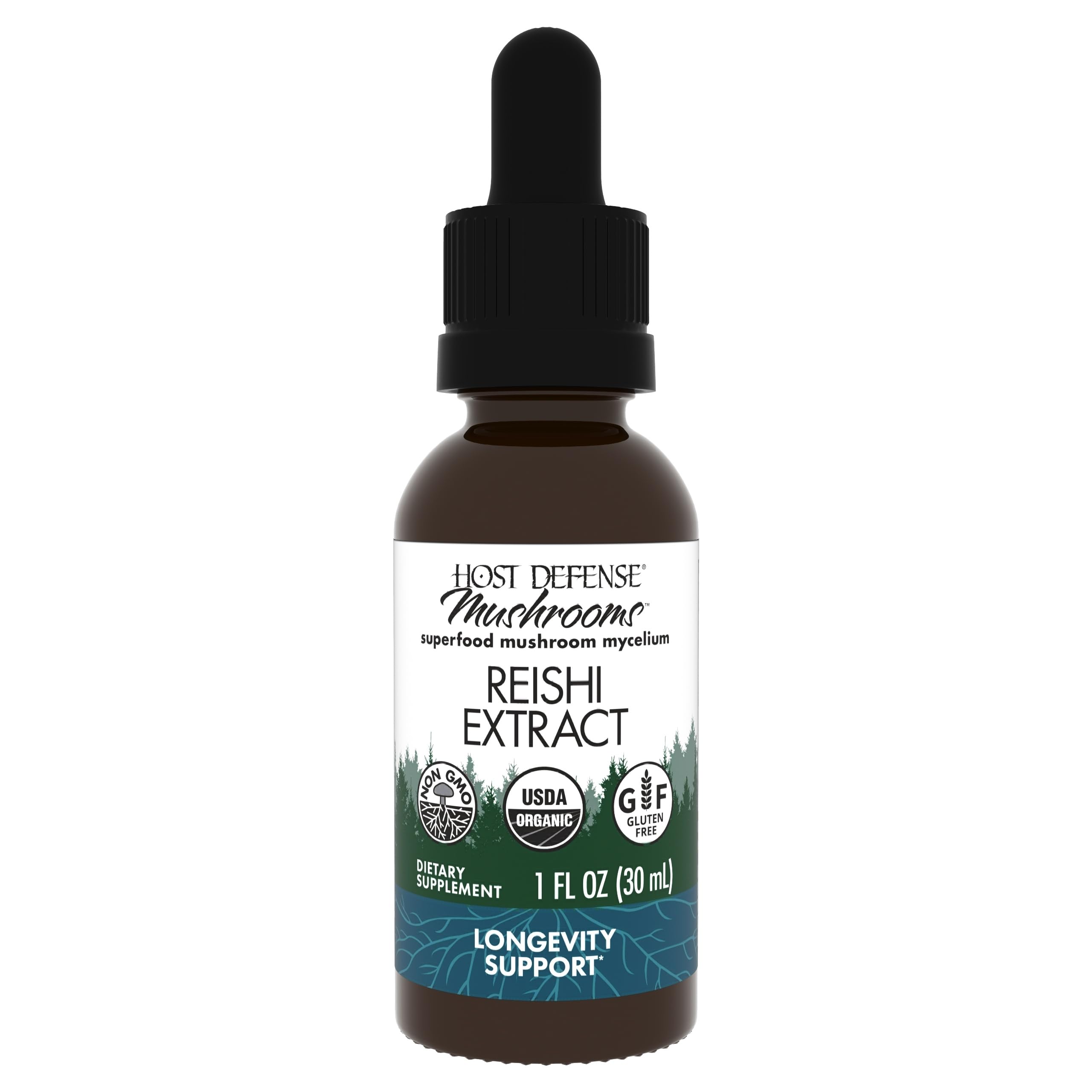 Host Defense Reishi Extract - Heart & Immune Support | 1 fl oz