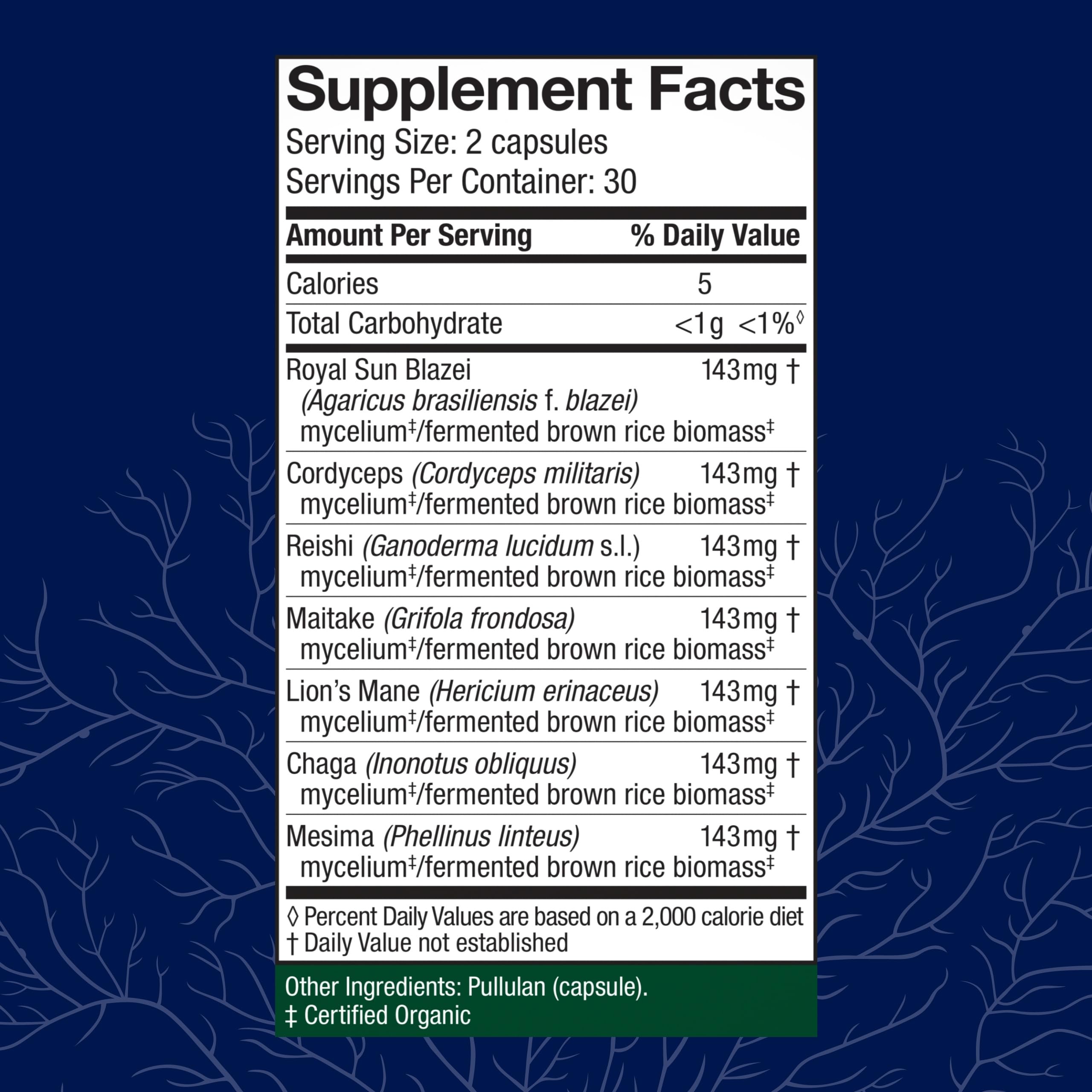 Host Defense Stamets 7-7 Species Blend – Immune Support Mushroom Supplement – 60 Capsules