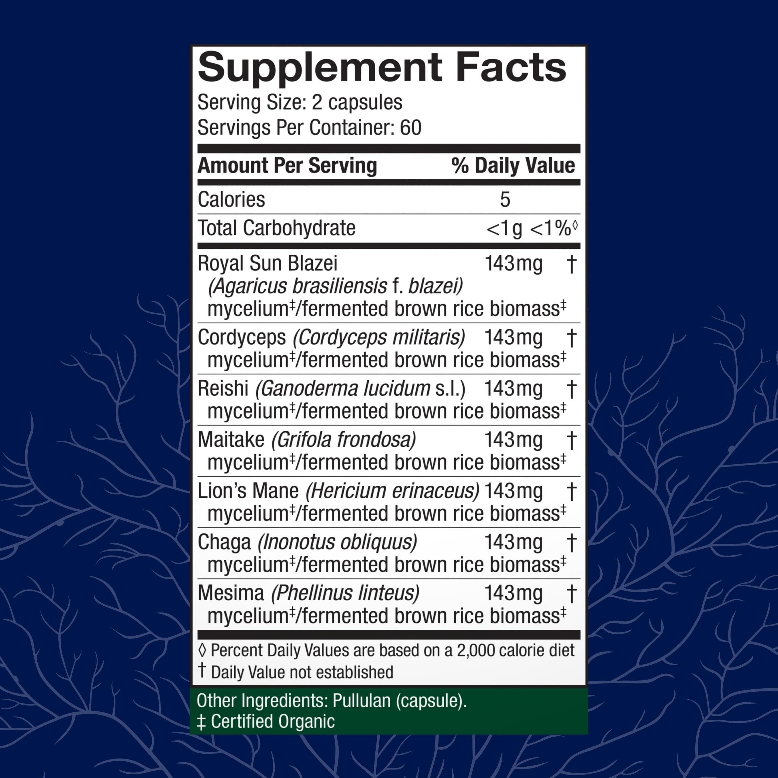 Host Defense Stamets 7-7 Species Mushroom Blend – Immune Support Supplement – 120 Capsules