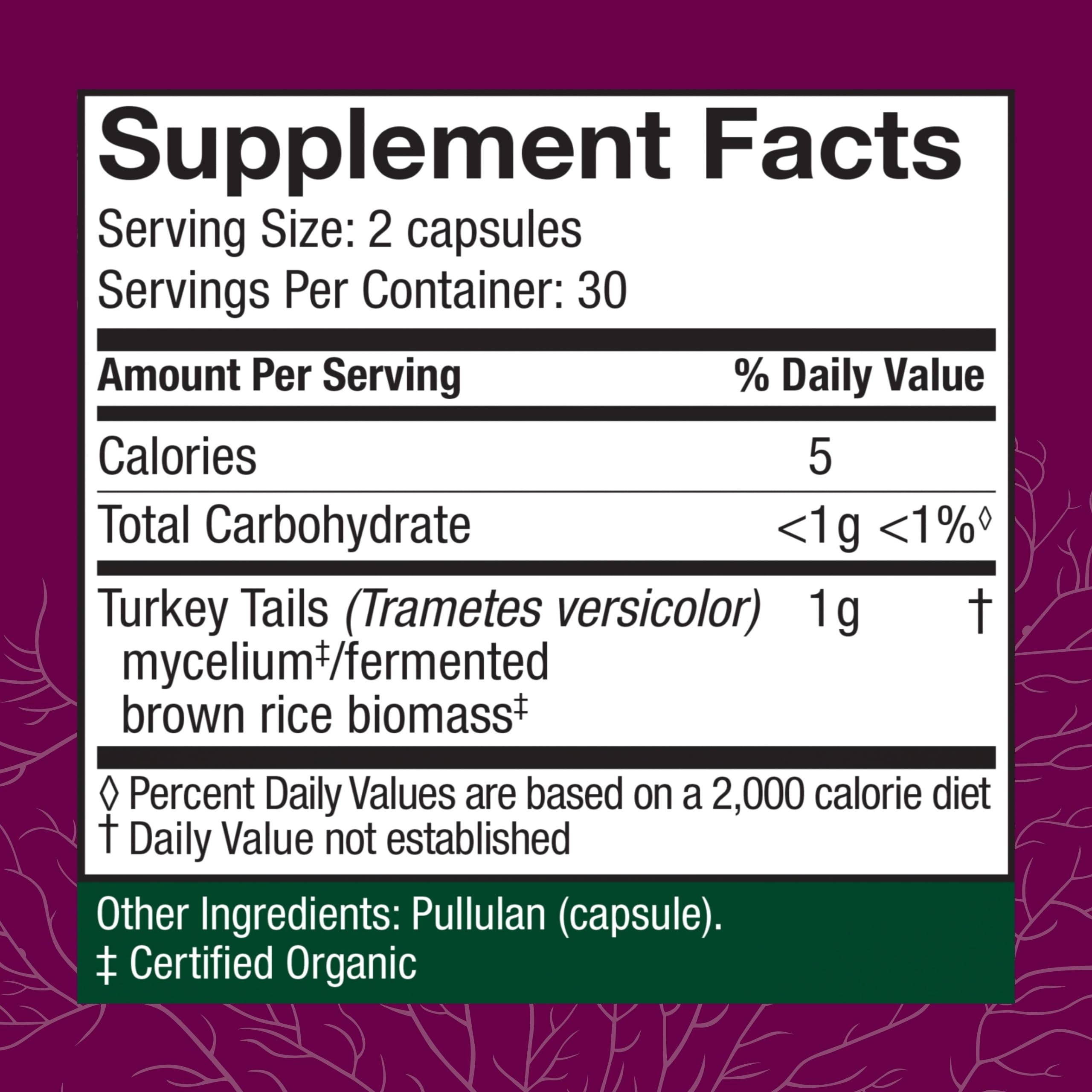 Host Defense Turkey Tail Capsules – Digestive Health & Immune Support | 60 Capsules