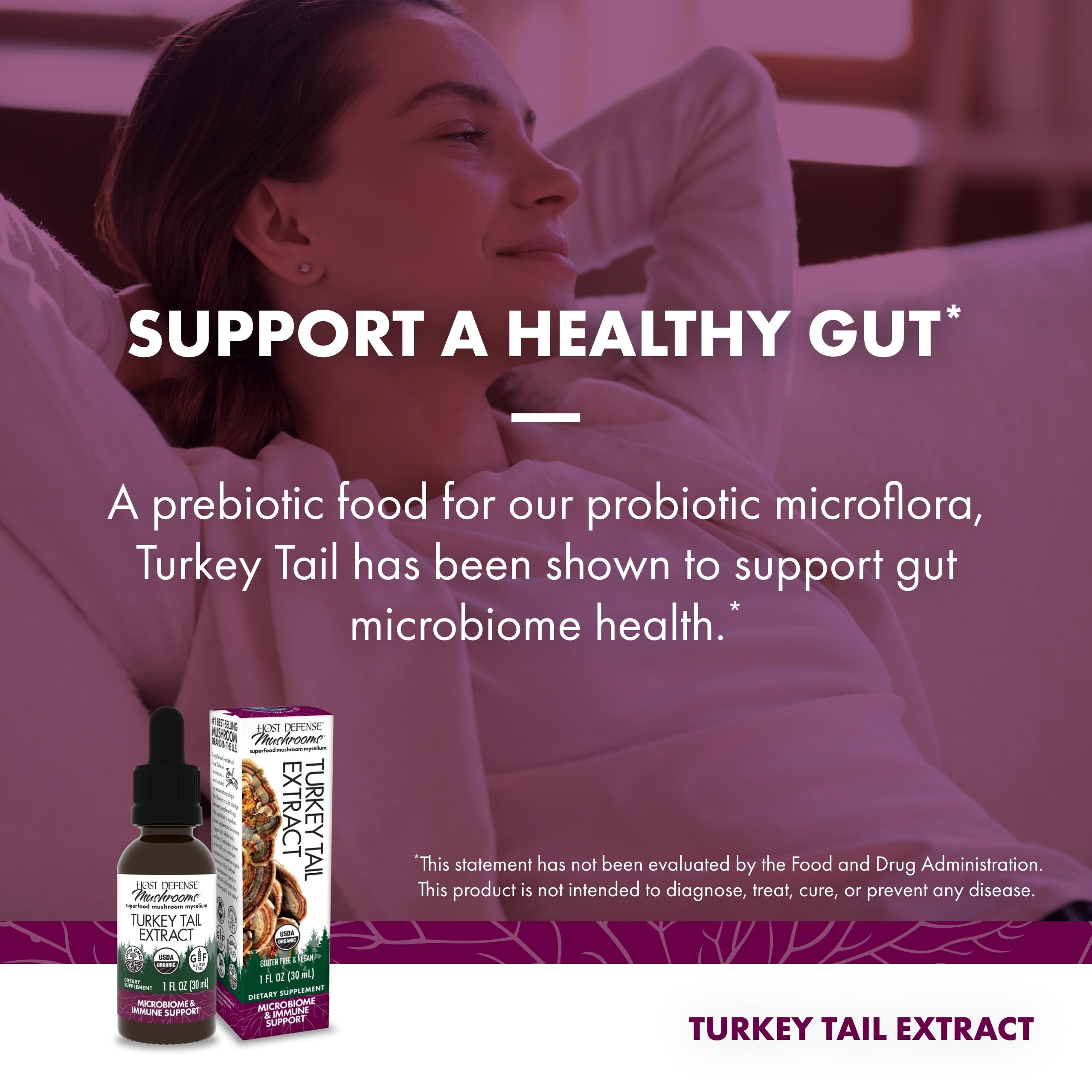 Host Defense Turkey Tail Extract – Digestive Health and Immune Support