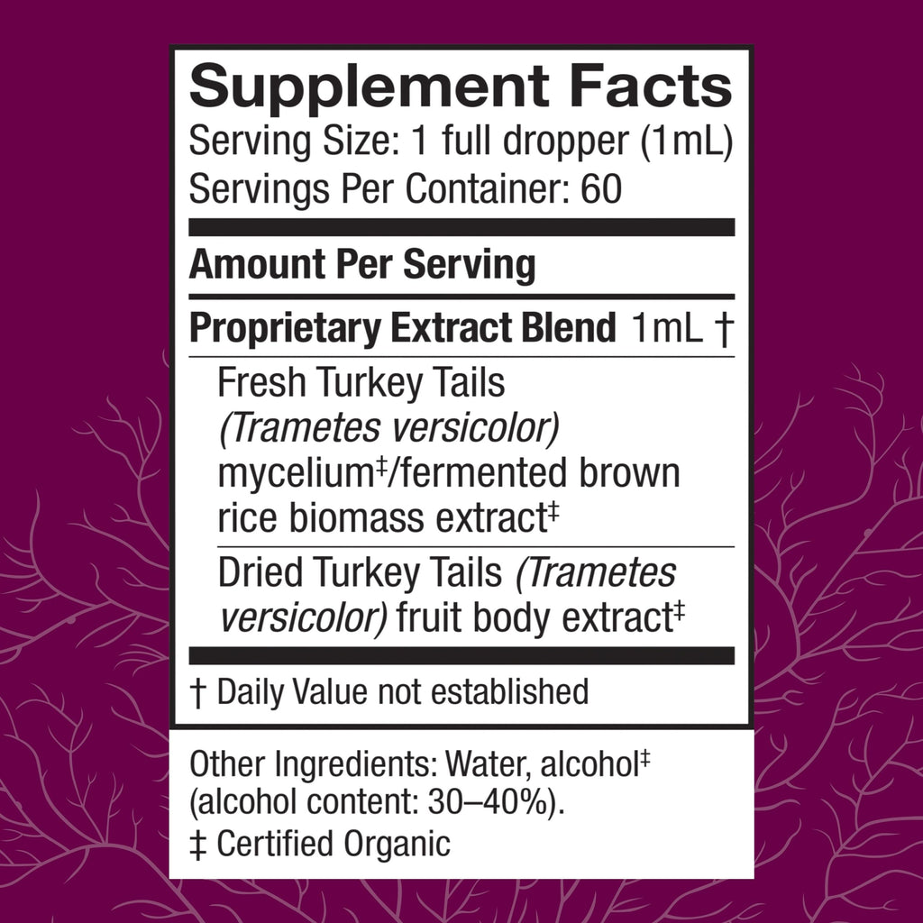 Host Defense Turkey Tail Extract – Digestive Health & Immune Support (2 oz)