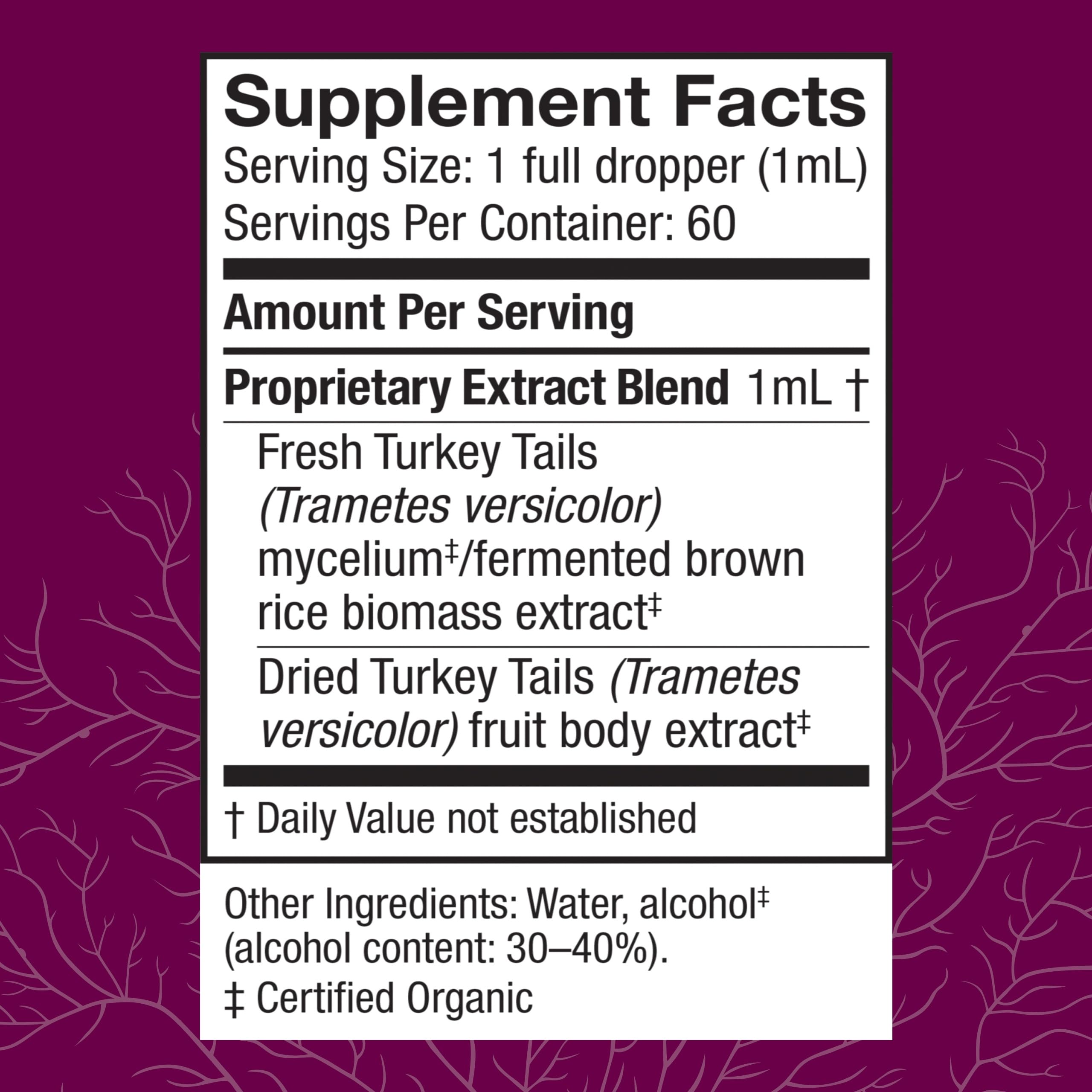 Host Defense Turkey Tail Extract – Digestive Health & Immune Support (2 oz)