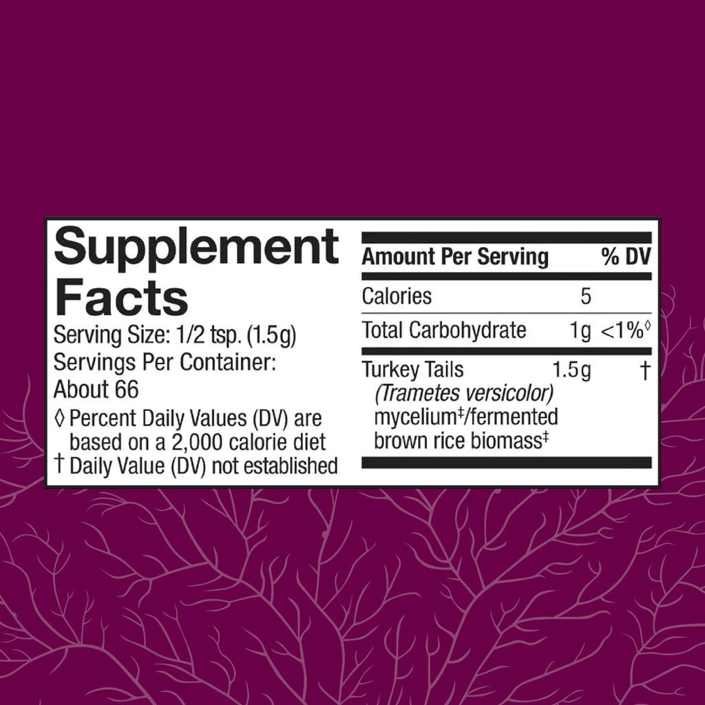 Host Defense Turkey Tail Mushroom Powder – Digestive Health & Immune Support (3.5 oz, 66 Servings)