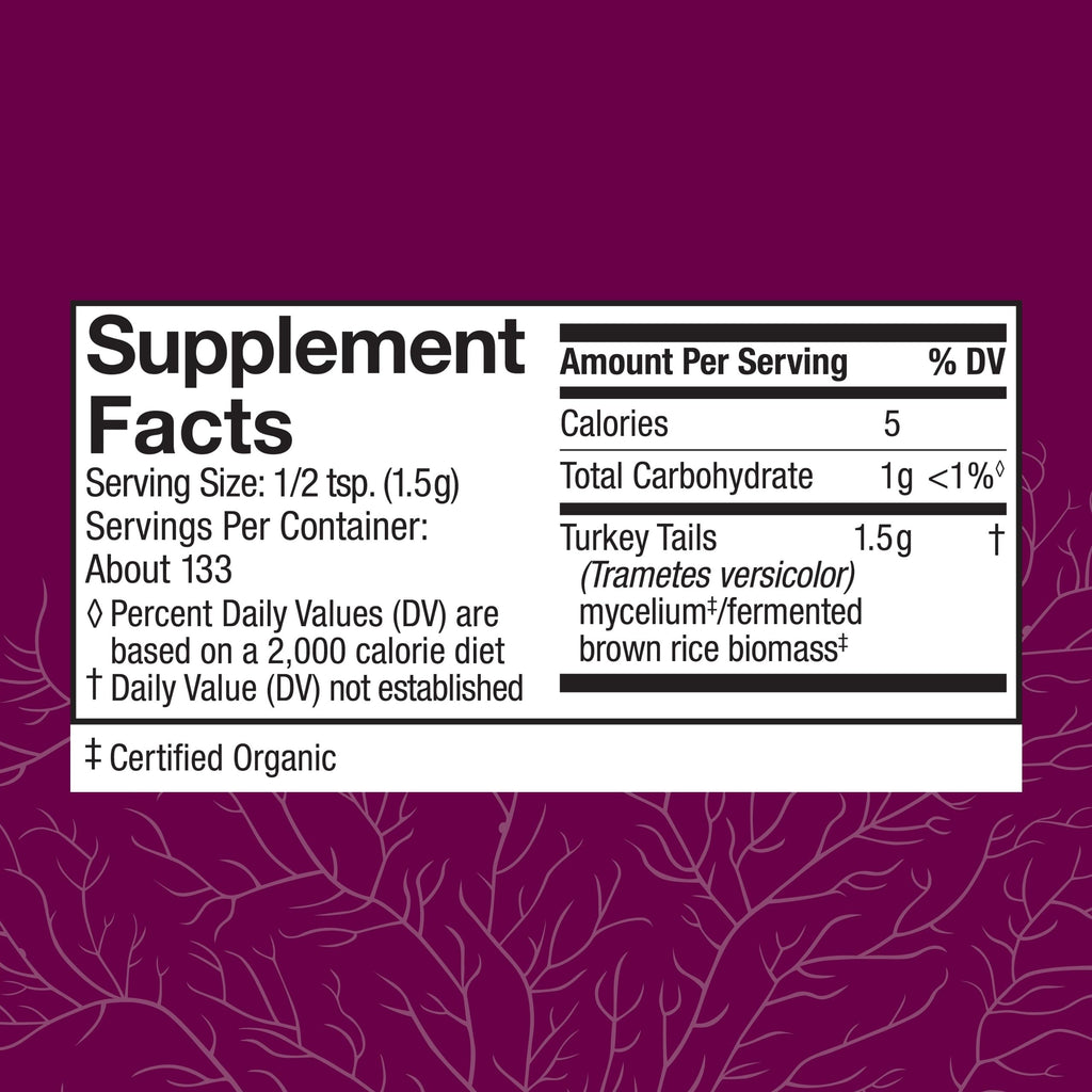 Host Defense Turkey Tail Mushroom Powder – Digestive Health and Immune Support (7 oz)