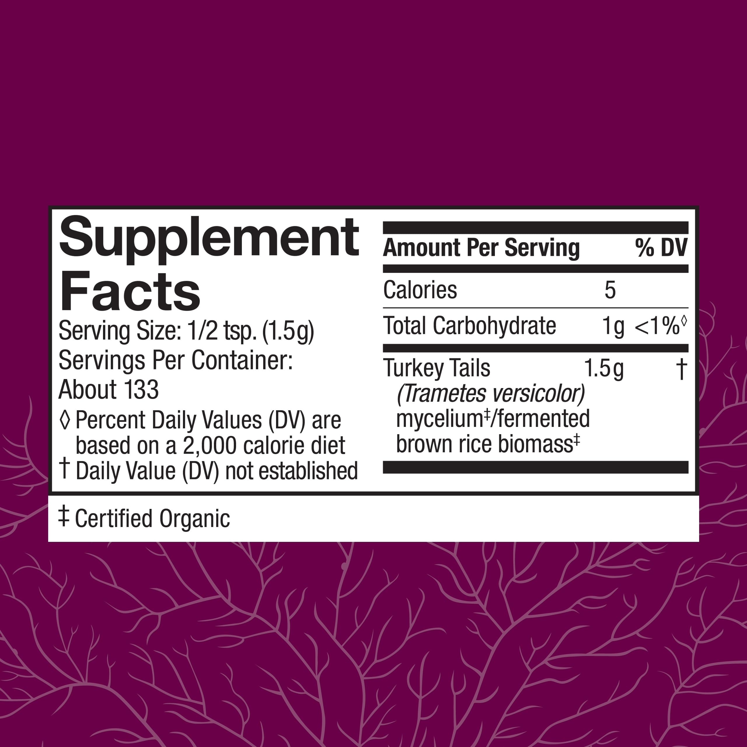 Host Defense Turkey Tail Mushroom Powder – Digestive Health and Immune Support (7 oz)