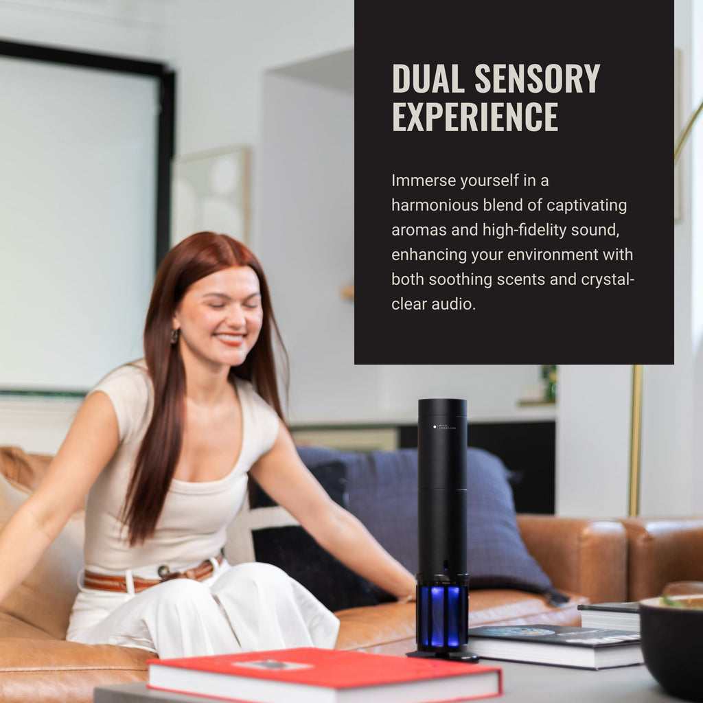 Hotel Collection Acoustic Studio Pro Scent Diffuser — 600 Sq Ft Coverage, Cold-Air Diffusion, Built-In Speaker (Champagne)