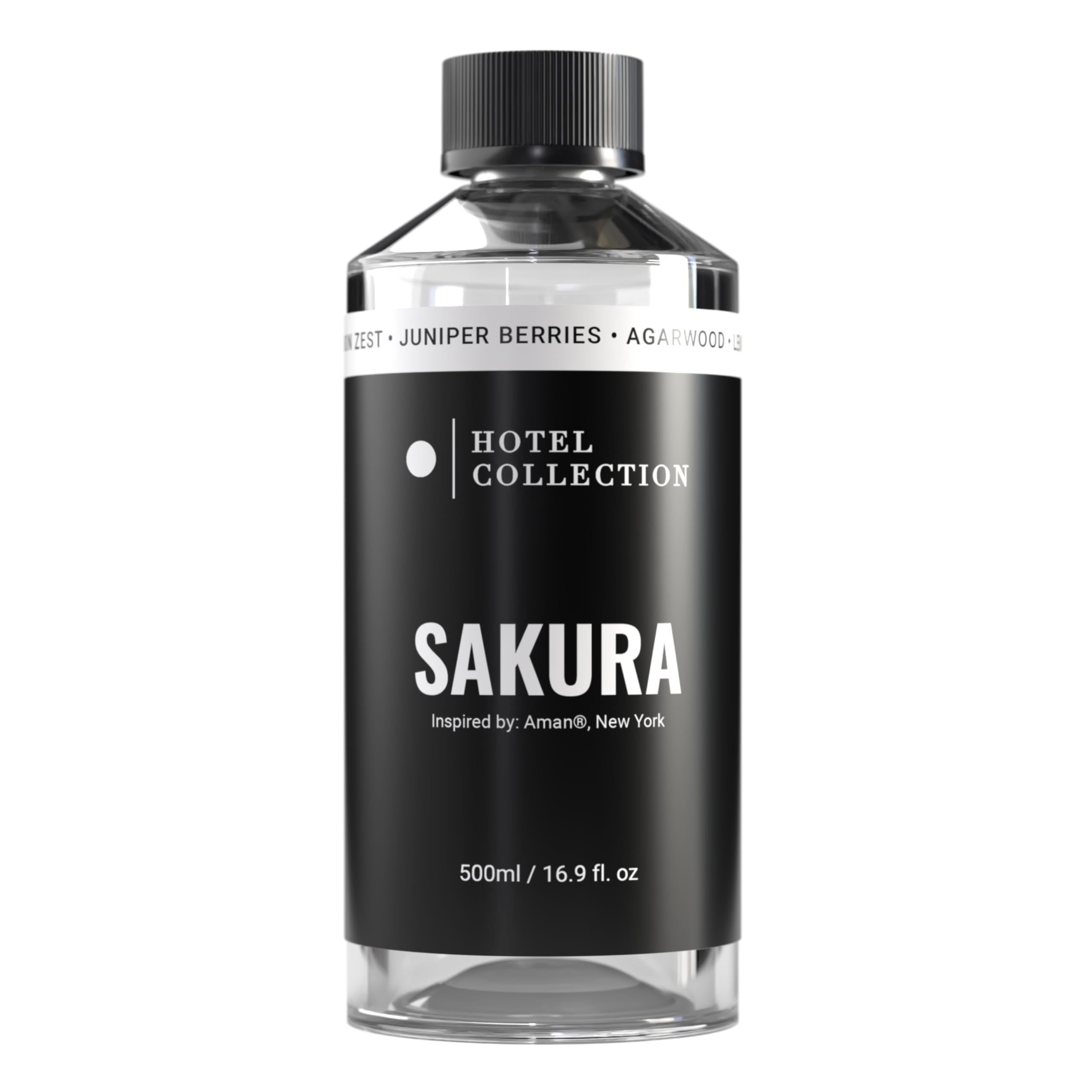 Hotel Collection Sakura Diffuser Oil – 500mL Aromatherapy with Lemon Zest, Juniper Berries & Agarwood