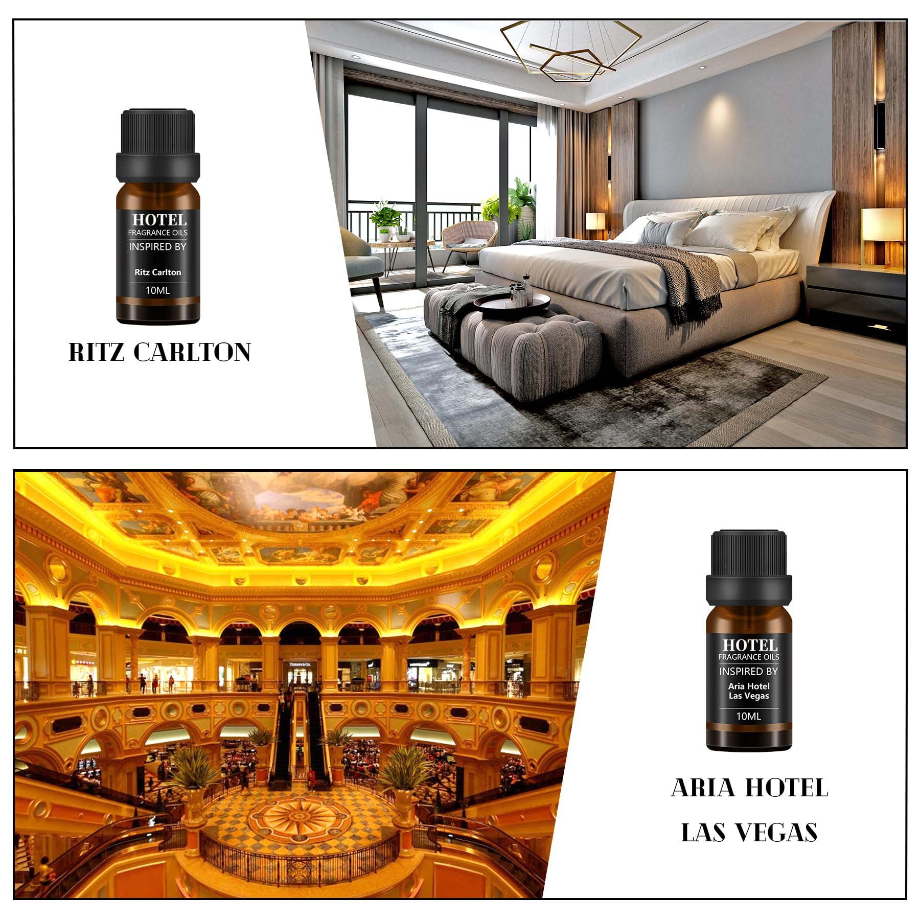 Hotel Collection Diffuser Essential Oil Gift Set – Seaside Hotel Scents for Home
