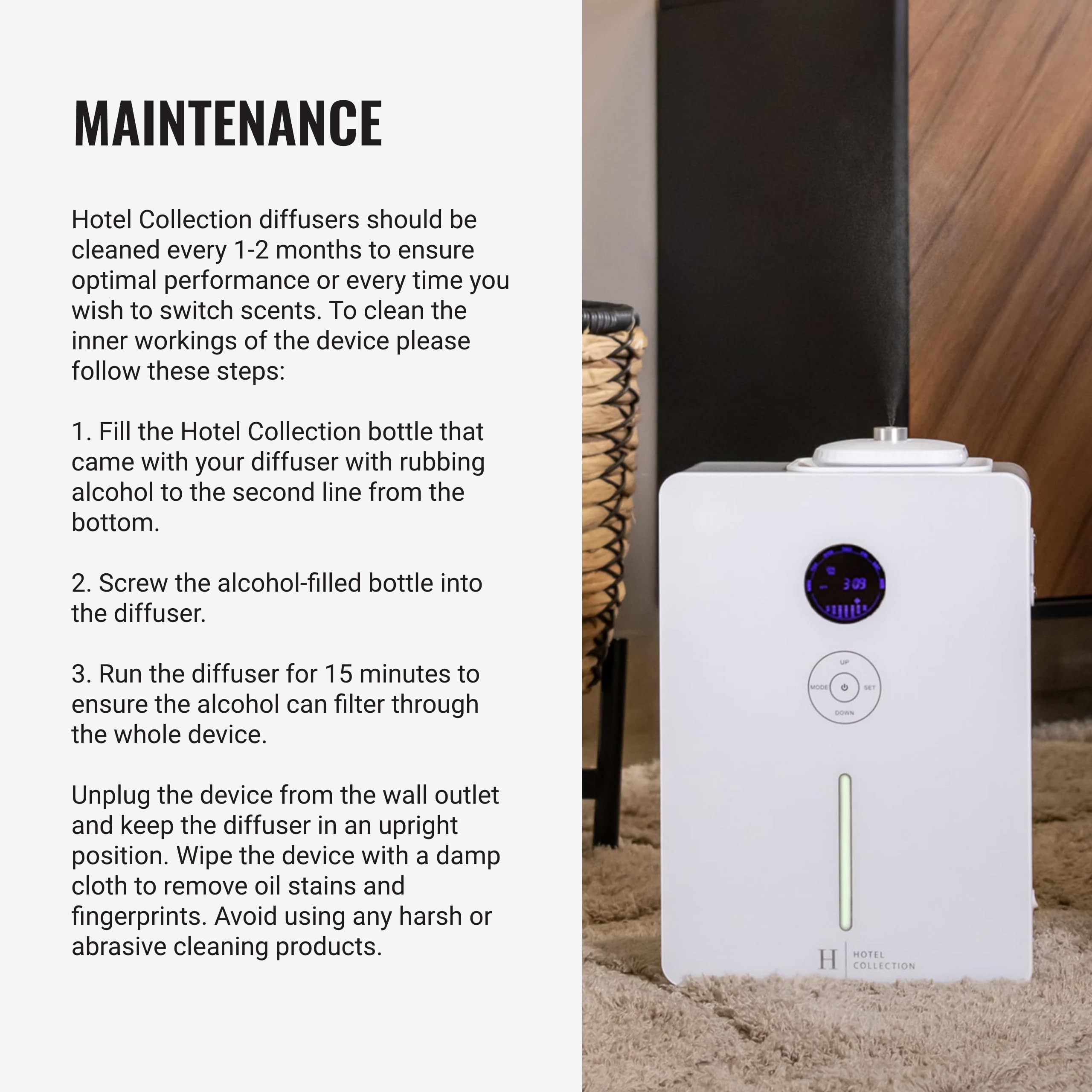 Hotel Collection Villa Scent Diffuser – HVAC or Standalone, 1800 sq ft, White