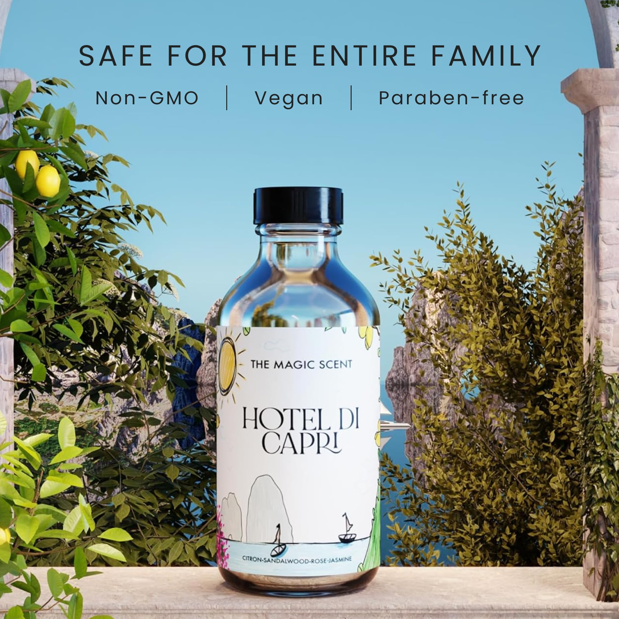 The Magic Scent Hotel Di Capri Diffuser Oil – Capri-Inspired Luxury, 4 fl oz