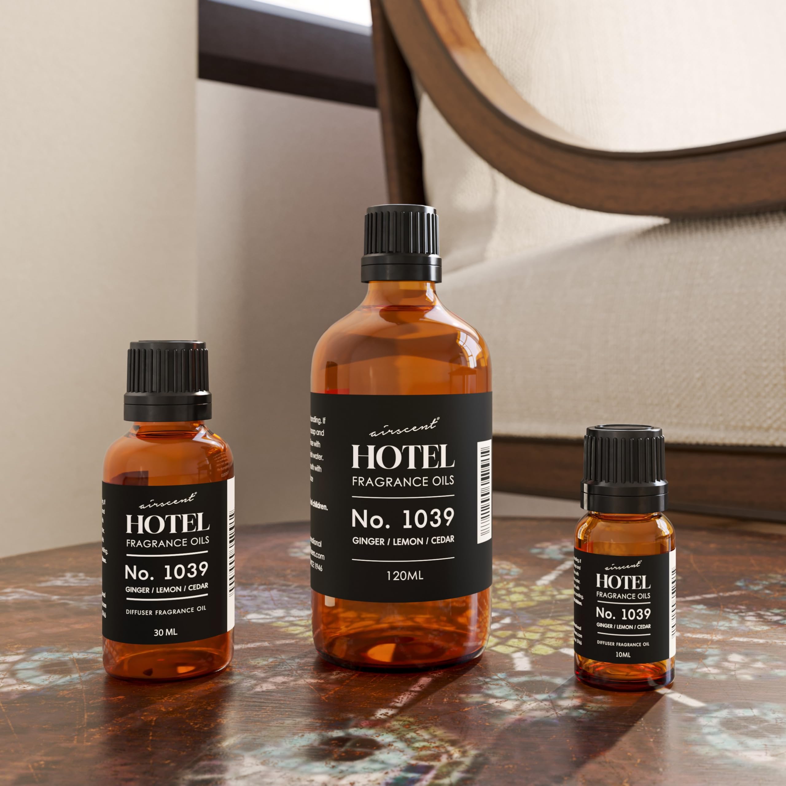 Hotel Diffuser Oil No. 1039 - Nobu-Inspired Ginger Lemon Cedar (120 mL)
