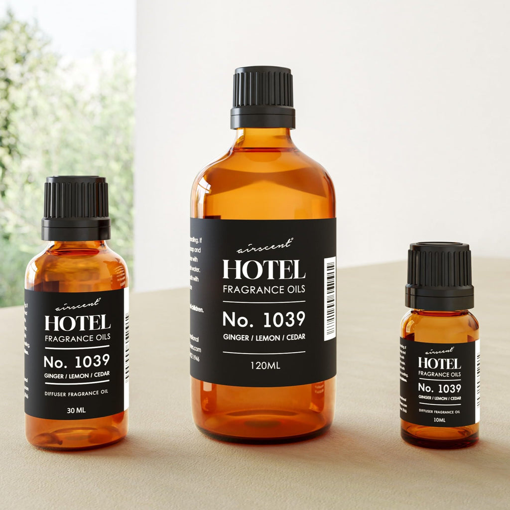 Hotel Diffuser Oil No. 1039 – Nobu Hotel Inspired Ginger Lemon Cedar (30 mL)