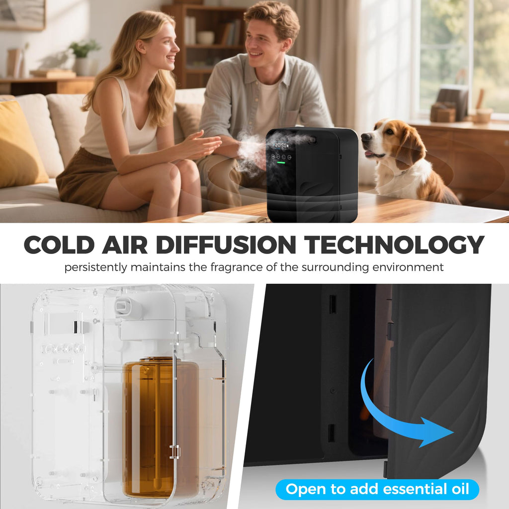 Hotel Scent Diffuser - Whole Home Scent Machine, 1000 m3 Coverage (~5000 Sq Ft), 500ml Capacity