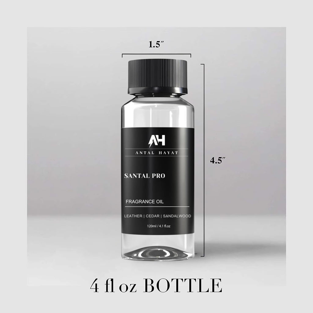 Hotel Scents Santal Diffuser Oil 120mL – 5-Star Hotel-Inspired Aromatherapy (Sandalwood, Leather & Cedar)