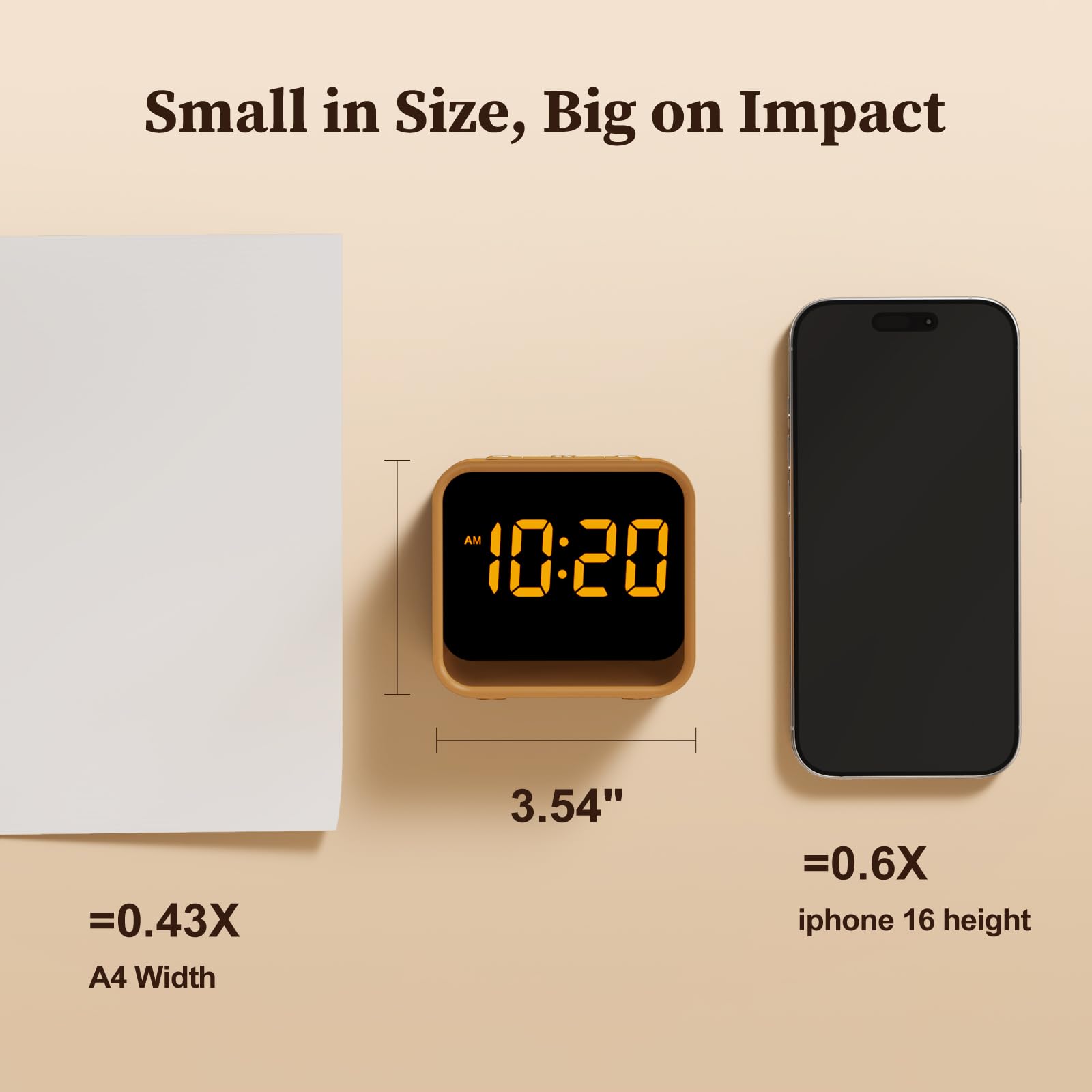 HOUSBAY Wooden Sound Machine Alarm Clock — Gentle Wake, Birdsongs & White Noise for Sleep