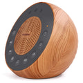 HOUSBAY White Noise Machine — 31 Sounds, 5W Stereo, Auto-Off Timer, Wood Grain