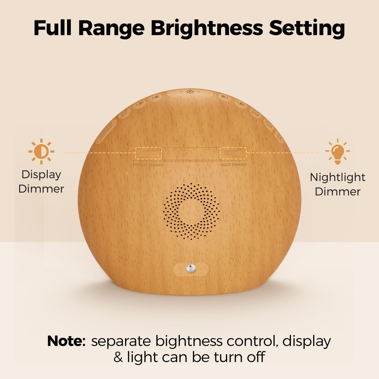 HOUSBAY Sunrise Alarm Clock & White Noise Machine – Gentle Wake, 26 Sounds, 300 Lux Night Light