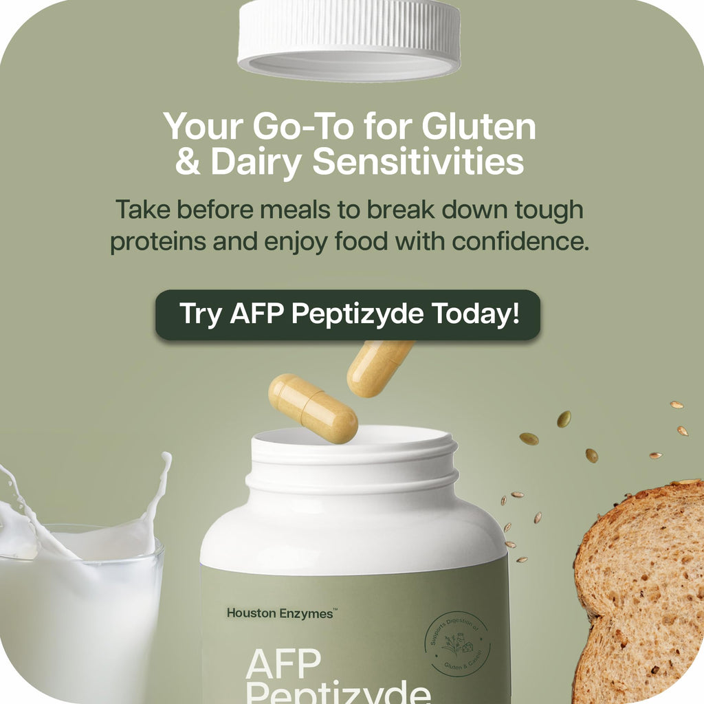 Houston Enzymes AFP Peptizyde – Protein Digestive Enzymes (90 Capsules)
