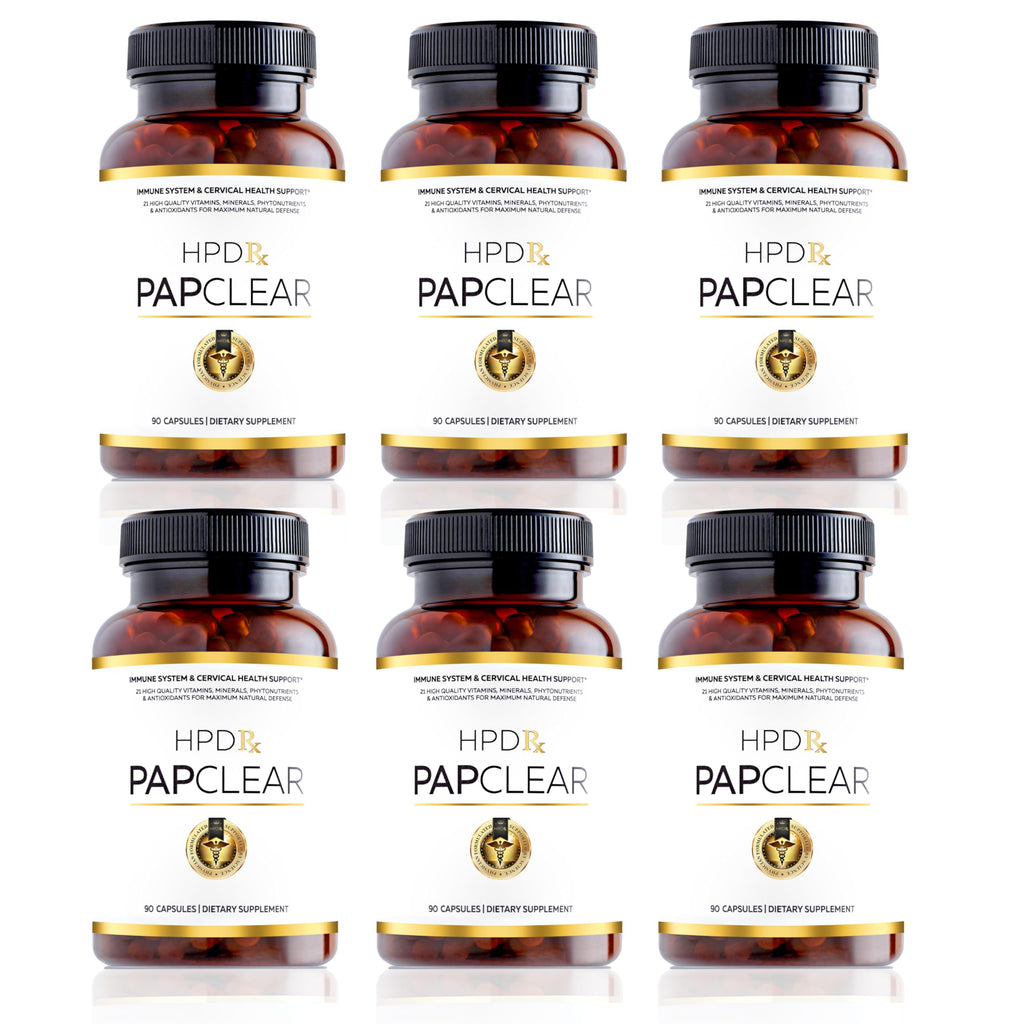 HPD Rx PAPCLEAR: Physician-Formulated Immune Support Supplement | All-Natural 90 Caps | Pack of 6