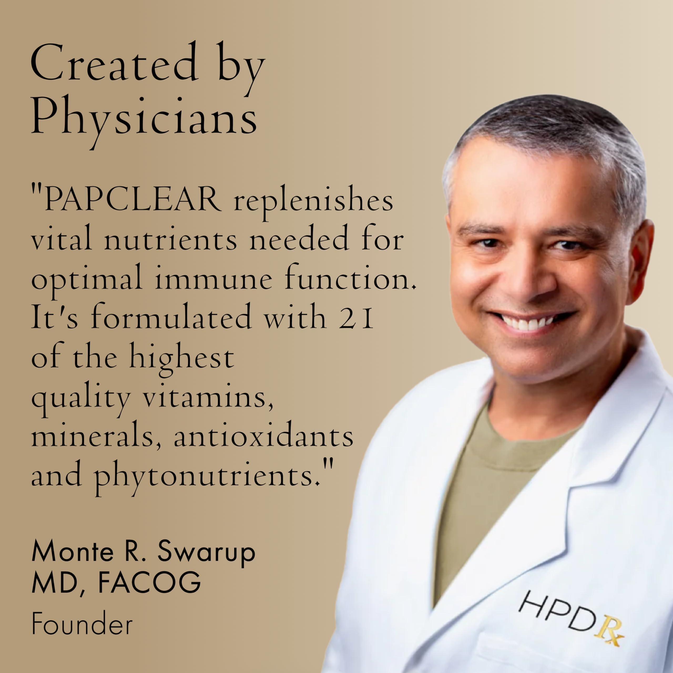 HPD Rx PAPCLEAR: Physician-Formulated Immune Support Supplement | All-Natural 90 Caps | Pack of 6