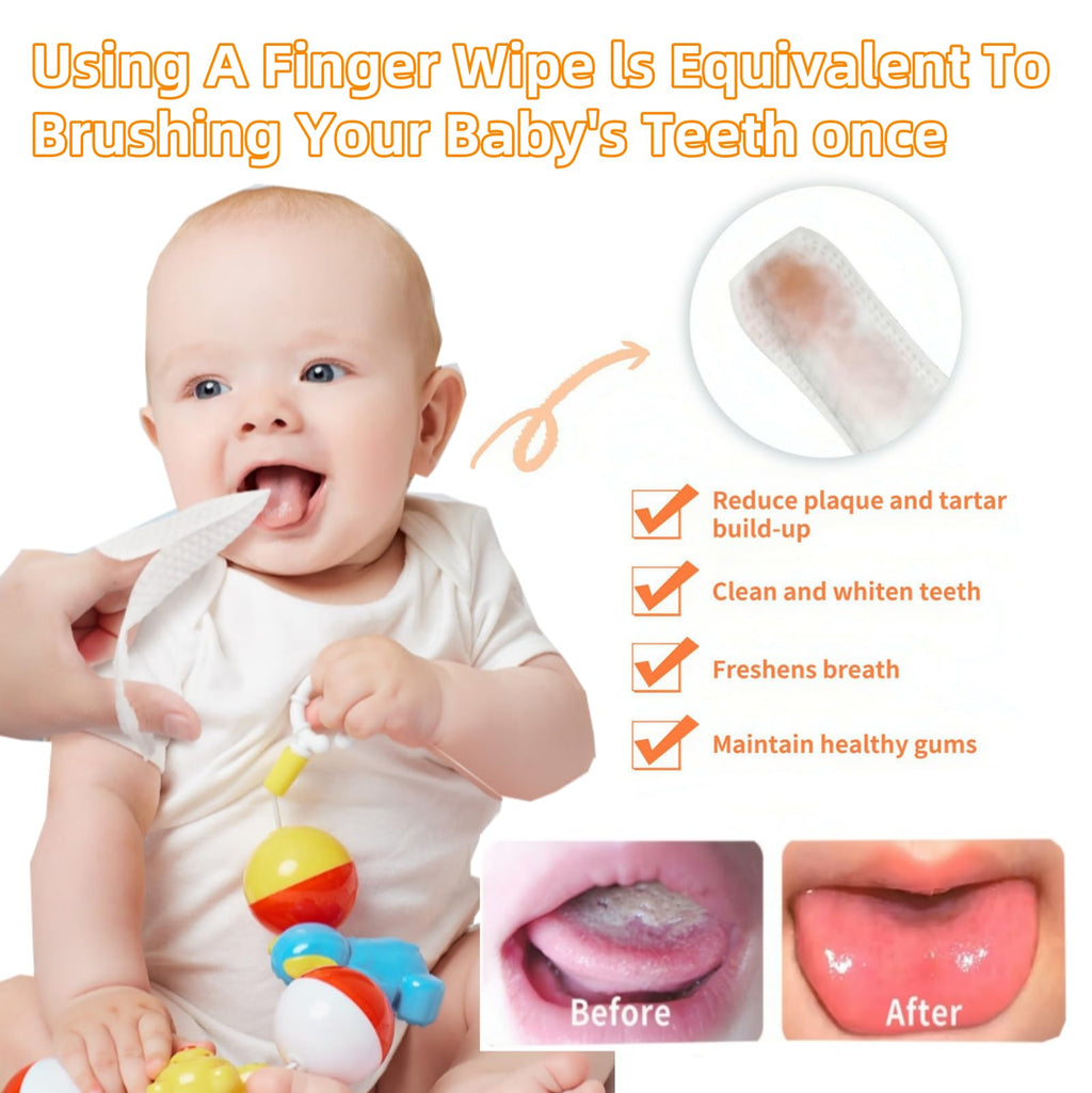 Hranio Finger Toothbrush & Tongue Cleaner for Babies 0-36 Months – 32Pcs