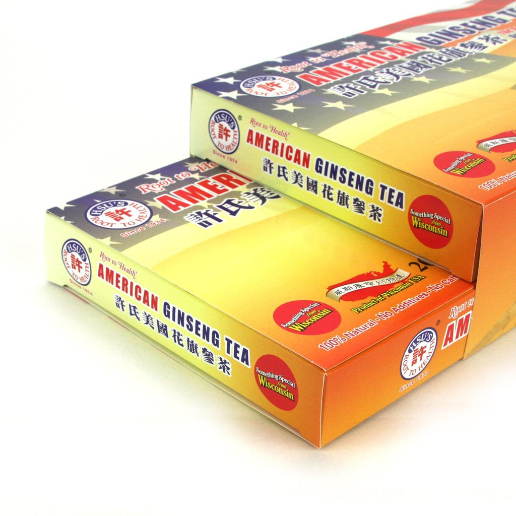 Hsu's American Ginseng Tea Bags – 40-Count Box (Wisconsin-Grown) SKU 1038