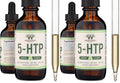5HTP Liquid Drops - More Absorbable and Effective Than 5 HTP Capsules (60 Servings of 50mg 99%+ 5-HTP) Serotonin Supplement for Mood, Sleep, and Relaxation by Double Wood (Pack of 2)