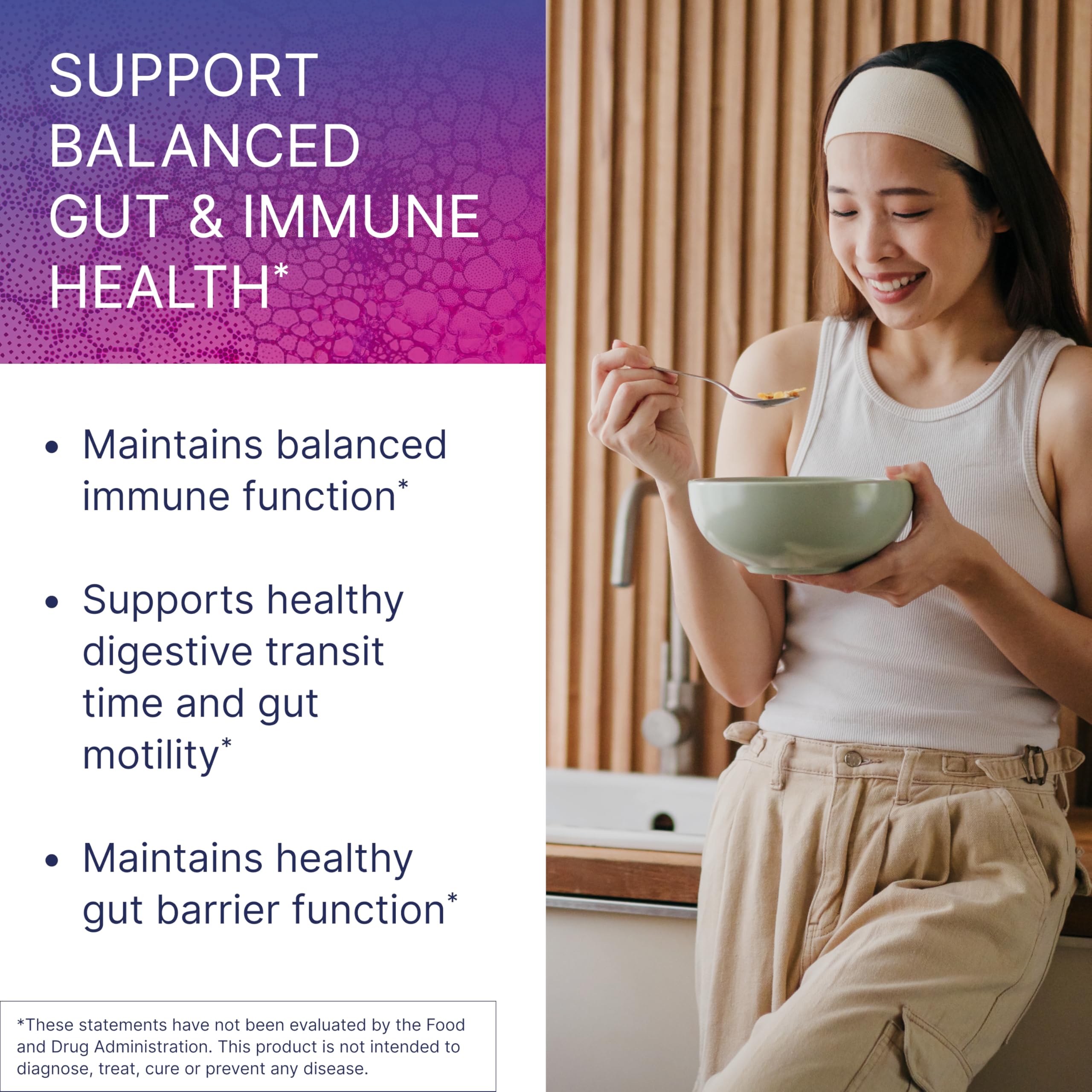 Microbiome Labs HU58 Bacillus Subtilis Probiotics for Digestive Health & Immune Support - 10B CFU Daily Capsules (60)