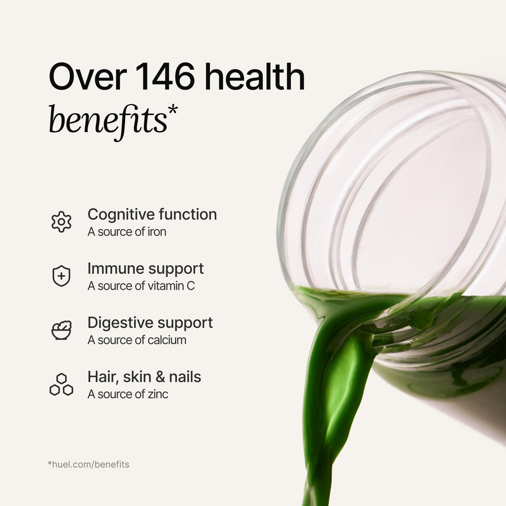 Huel Daily Greens Lemon & Ginger | 91 Vitamins & Wholefood Ingredients | 12 Pack