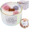 Hugs and Healing Energy Sympathy Candle – 12oz Soy Wax, Wooden Wick, Iridescent Glass Jar Memorial Gift