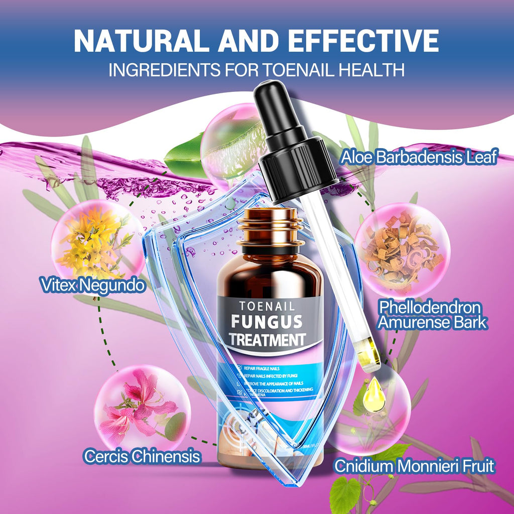 HULEIWA Toenail Fungus Treatment Extra Strength + Nail Repair Kit (2PCS)
