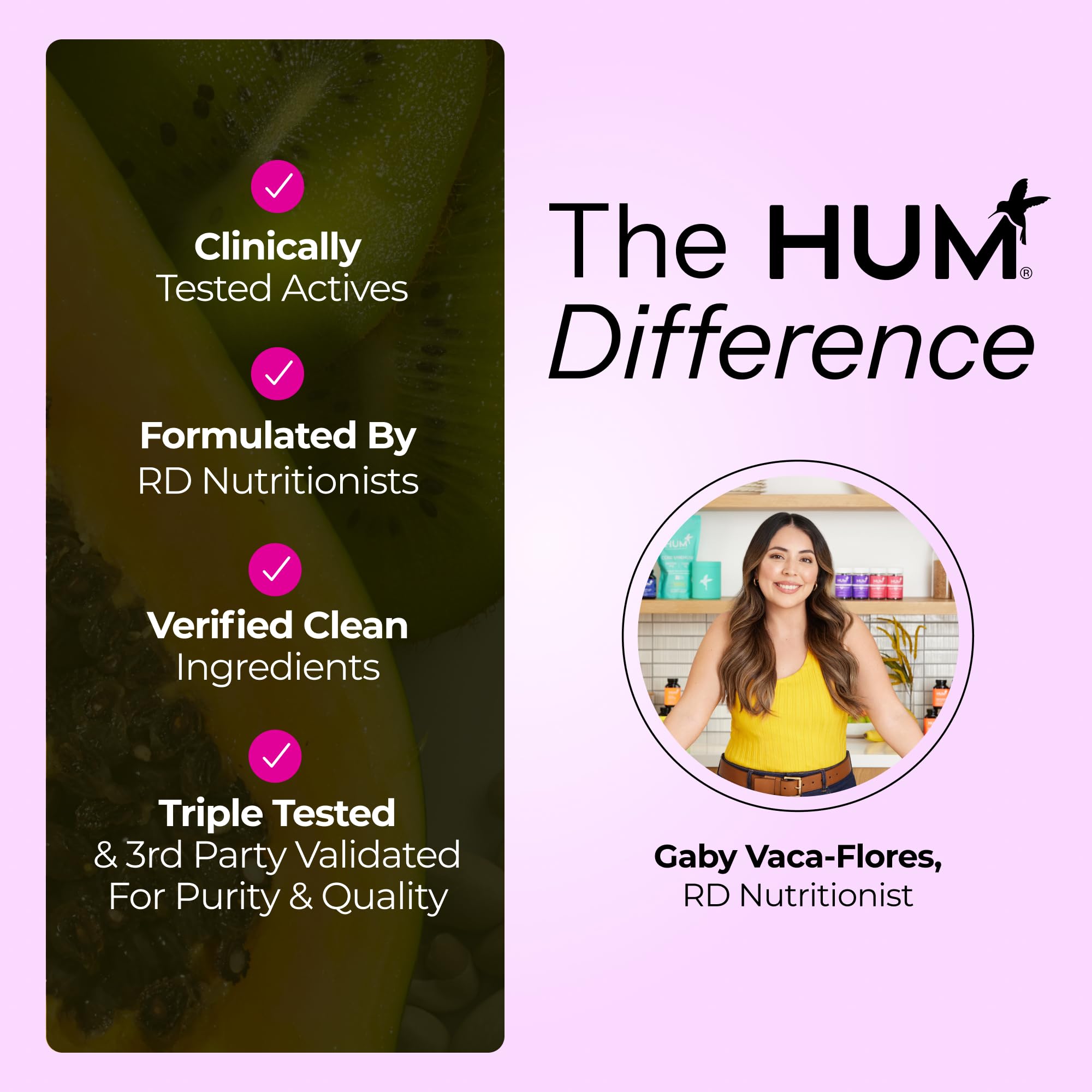 HUM Calm Ashwagandha Gummies with L-Theanine – Relaxation & Clarity (60 Gummies)
