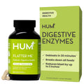 HUM Flatter Me Digestive Enzymes for Women & Men - Fast Debloat, Ginger & Peppermint, 60 Capsules