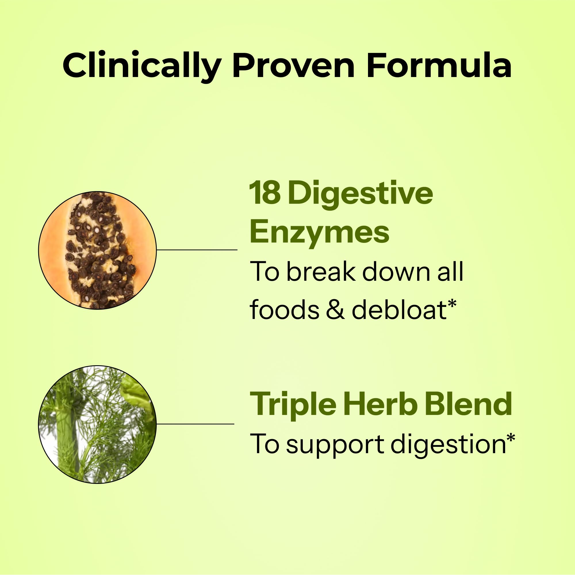 HUM Flatter Me Digestive Enzymes for Women & Men - Fast Debloat, Ginger & Peppermint, 60 Capsules