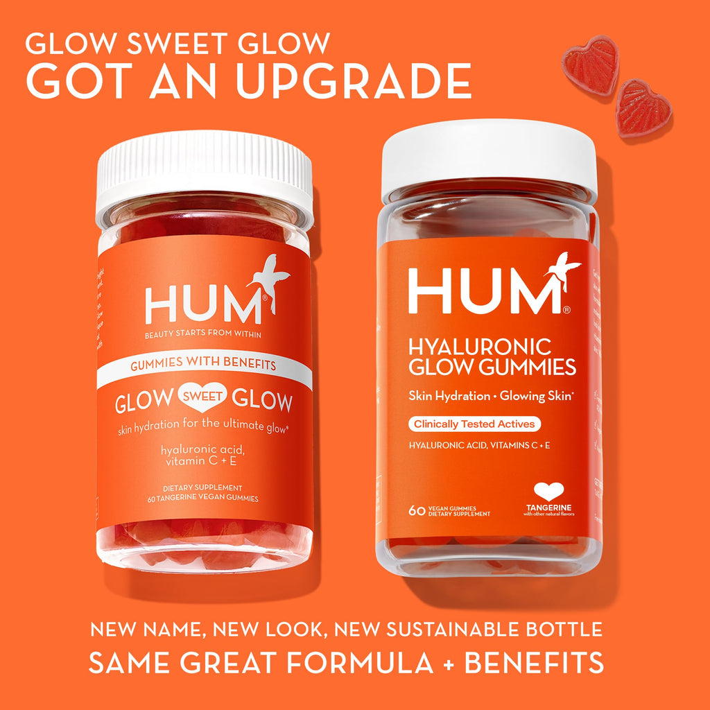 HUM Hyaluronic Glow Gummies – Low Molecular HA, Amla Vitamin C, Vitamin E