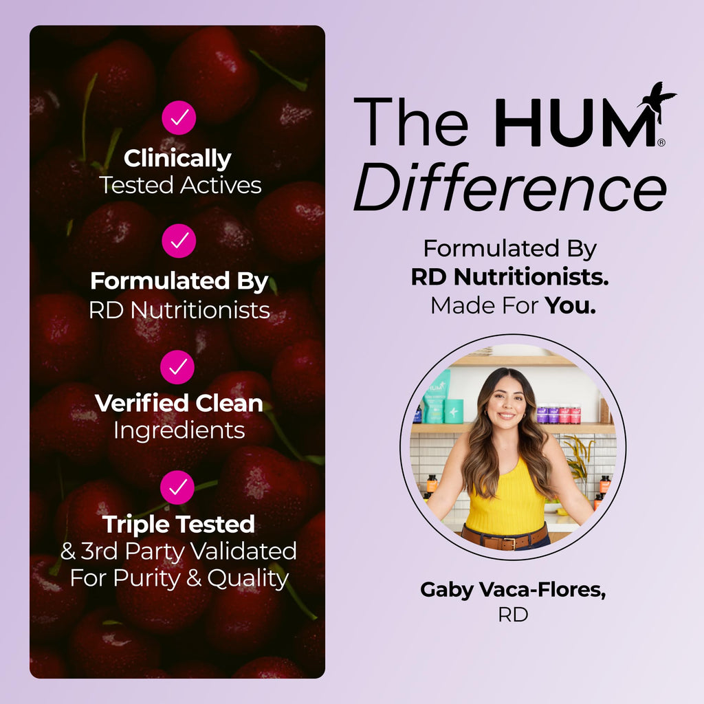Hum Nutrition Dream Team Magnesium Bisglycinate Powder – Sleep Support, L-Theanine & Tart Cherry (Gluten Free, Vegan)