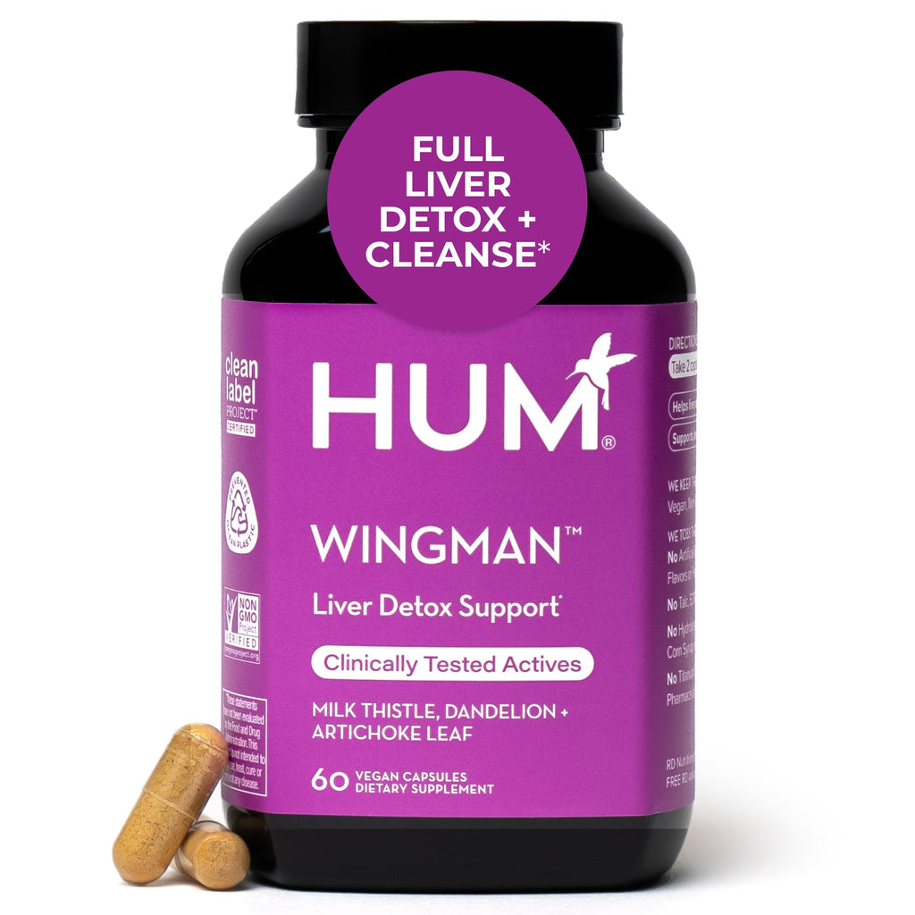 HUM Wing Man Liver Support Supplement – Milk Thistle, Dandelion Root & Artichoke Leaf Extract | 60 Capsules