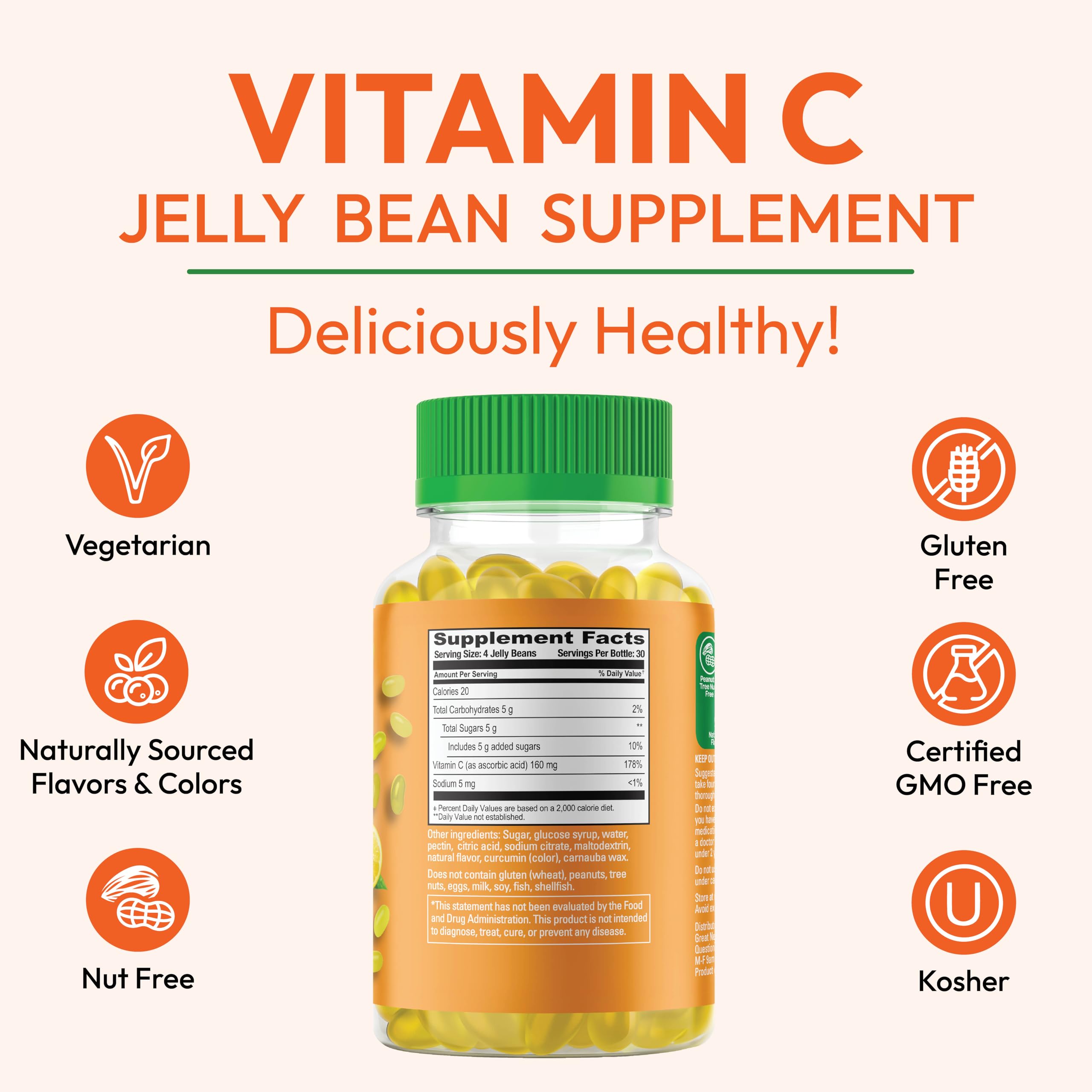 Human Beanz Vitamin C Jelly Bean Gummies for Adults – Immune Support