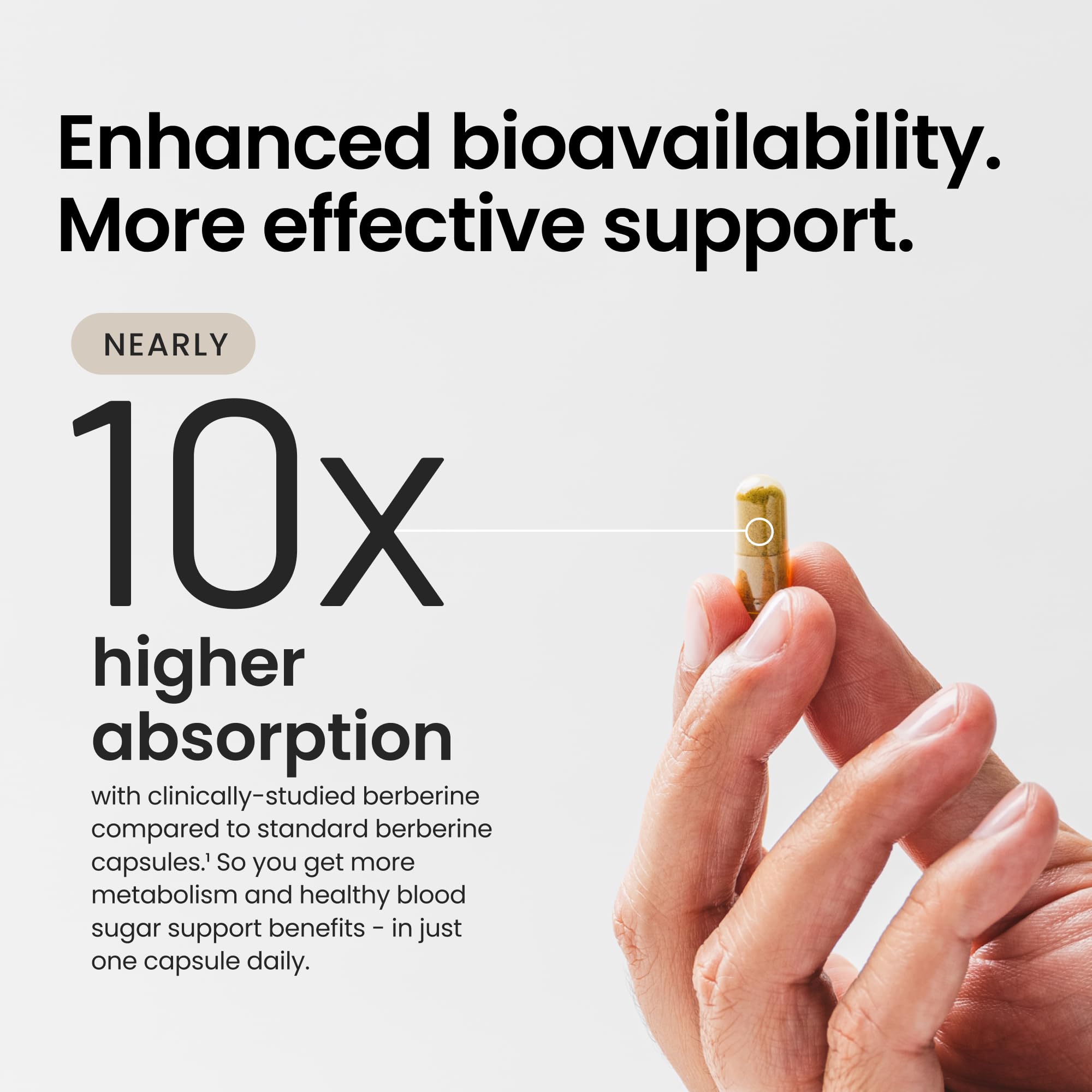 Humann SuperBerine Berberine — High-Absorption Formula with Olive Leaf for Metabolic Support