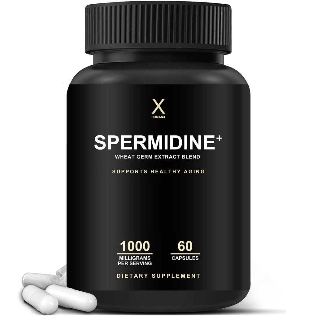 HUMANX Spermidine+ (USA Third Party Tested) – Spermidine-Rich Wheat Germ Extract + Zinc for Healthy Aging