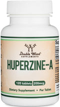 Huperzine A 200mcg (Third-Party Tested) – 120 Tablets | Supports Memory & Focus | Double Wood