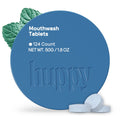 HUPPY Mouthwash Tablets with Nano Hydroxyapatite – Fresh Breath & Remineralization (124ct, Cool Mint)